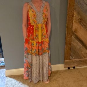 Beautiful floral long summer dress from local boutique never worn with tags